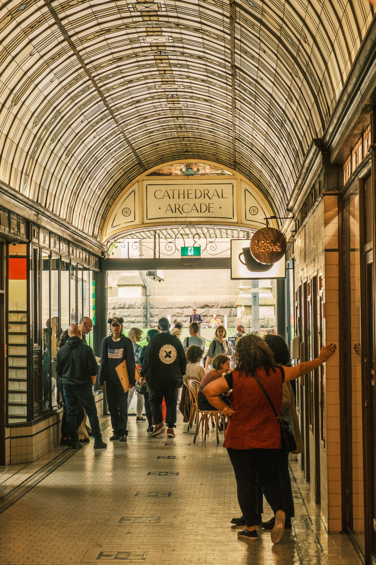 Looking down Cathedral Arcade towards Swanston Street.